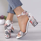 Purpdrank  Woman’s Sandals New Summer Elegant Designer Sandal Female Fashion Comfortable Medium Block High Heels Women Shoes Plus Size