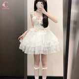 Purpdrank  New Korean High Waist Slim Fit Bowknot Lace Up Sweet Princess Dress Women Birthday Party Elegant Midi Dress Female Chic Outfits