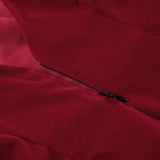 Purpdrank  Cute Mini Gowns For Party Dating Outfits Red Square Collar Strap Backless High Waist Bowknot Patchwork Pleated Dresses