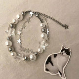 Purpdrank - New Trendy Beaded Bracelet Pearl Star Pendants Jewelry For Women Men Couples Y2K Cool Style Party Gift Fashion Accessories