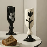 Purpdrank  Personalized Mug Hand Drawn Water Cup Coffee Dessert Shop Desktop Decoration High Footed Cup Ceramic Milk Container Holiday Gift