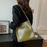 Purpdrank  Quality Women Tote Bags Shiny Leather Shopper Shoulder Bag Retro Large Capacity Shopping Totes Luxury Designer Handbag Lady