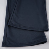 Purpdrank  American Retro Slight Strech Low Waist Pockets Slim Solid FLARE PANTS