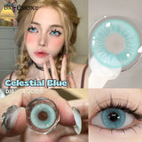 Purpdrank  2Pcs Light Brown Contact Lens Yearly New Gray Lens Colored Cosmetics Gray Big Eyes Makeup Korean Soft Pupil for Eyes