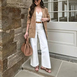 Purpdrank  New Autumn Women's Casual Sle Two-Button Long Sve Loose Suede Vesent Coat Flip Collar Polyester Fiber Faionable