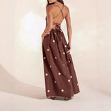 Purpdrank   New Women's Casual Vacation Elegant Padded Backline Floor-Length Blouse with Pockets