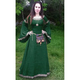 Purpdrank  Floor Length Renaissance Gothic Cosplay Halloween Costume Dress Women's Fashion Vintage Celtic Long Sleeve Medieval Dress
