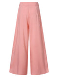 Purpdrank - Women Elegant High Waist Wide Leg Pants 2023 Spring Vintage Flare Trousers Casual Solid Zipper Pantalon Female Palazzo