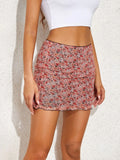 Purpdrank   High Waisted Skirts Women Sexy Cheetah Print Vintage Mini Skirts Fashion Casual Chiffon Mesh Slim Skirt Summer New