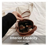 Purpdrank  Faionable Small Crossbody Bag for Work And Outings Versatile mat Design New Sle Casual round Cylinder ape