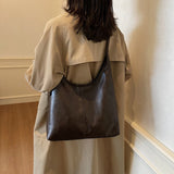 Purpdrank  Fashion Women Tote Bag Set 2-IN-1 Soft PU Leather Pure Color Large Capacity Shoulder Shopper Totes With Small Pockets 2025