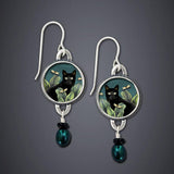 Purpdrank - Exquisite Fashion Silver Color Water Imitation Pearls Drop Earrings for Women Shiny Red Green Round Imitation Pearls Earrings
