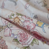 Purpdrank  Premium 600TC Egyptian Cotton Flowers Print Bedding Set Queen King Size Duvet Cover Set Flat/Fitted Bed Sheet Pillowcases 4Pcs