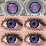 Purpdrank  1 Pair Colored Contact Lenses Pink Contact Lenses Purple Fashion Makeup Contact Lenses Eye Cosplay Lenses Yearly Use
