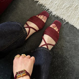 Purpdrank   New Summer Fashion Women Sandals Natural Leather Plus Size 34-41 Cowhide Microfiber Sheepskin Open Toe Buckle Women Shoes