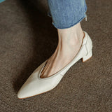 Purpdrank  New Fashion Genuine Leather Pumps for Women High-heeled Office Pumps Soft Leather Casual Shoes Woman Classic Pumps Heels