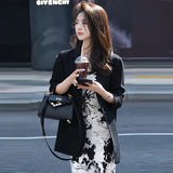 Purpdrank  Korean Elegant Blazers Female Casual Office Ladies Single Button Suits Jacket New Slimming Solid Color All Match Coat Outerwear