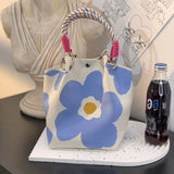 Purpdrank  Adjustable Straps Knitted Tote Bag Large Capaci Portable Handbag for Commuting And Outings Versatile Casual Women's Bag