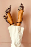 Purpdrank  Big Size Shoes Woman Sexy Heels Chunky Sandals 2025 Pointed Pumps Footwear Striped Colors Large Crossdressers Straps Casual Bloc