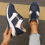 Purpdrank  Plus Size 44 Fashion Sports Shoes for Women Comfort Wedge Casual Shoes Outdoor Versatile Woman Anti Slip Lace Up Running Shoes