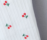 Purpdrank  Sexy White Red Fruit Tie Bow Halter V neck Open Buttons Slim Tank Top Women Spliced Lace Hem Sleeveless Backless Tee Summer Vest