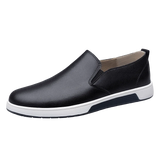 Purpdrank  Autumn Soft Soled Comfortable Loafers Flat and Lightweight Men's Leather Casual Shoes Anti Slip Commuting Men's Driving Shoes