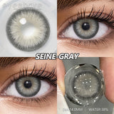 Purpdrank  2pcs Fashion Colored Contact Lenses High Quality Gray/ Brown Contact Lens Blue Eyes Contacts Yearly Green Makeup Lenses