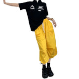 Purpdrank  Commuter Shorts 2025 Spring and Summer Loose Casual American Retro Five-point Women's Shorts with Wide Legs