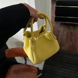 Purpdrank  New High-End Feel NicheDesign Handbag Versatile Multi-Form Bucket Bag Soft Vintage Style Artificial Leather Interior