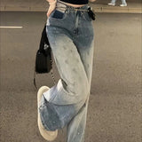 Purpdrank  Star New In Womens Jeans Wide Leg Gyaru Shiny Xxl Korean Fashion Retro Denim Pants for Women Casual Loosefit Clothes A Trousers