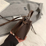 Purpdrank  Mini Drawstring Bucket Bags For Women 2025 Luxury Designer Purses And Handbags Casual Street Small Shoulder Cross Body Bag