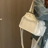 Purpdrank  Anime Two-Dimension Japanese Uniform Bag Casual Large Capaci oulder Bag Tote Bag Comfortable Polyester Zipper Closure Soft PU