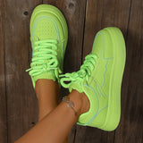 Purpdrank  Thick-Soled Sneakers for Women 2025 Spring & Fall New Fashion Versatile Heightening Bread Shoes Casual Preppy Style Sports Dad Shoes