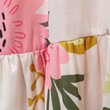 Purpdrank  Summer New Women's Fashion and Elegance Slim Fit Versatile Printed Embroidered Square Neck Dress