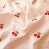 Purpdrank  Pink Tulip Duvet Cover Set Ins Korean Style with Flat Sheet Pillowcase No filler Washed Cotton Queen Full Twin Home Bed Linen