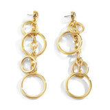 Punk Long Big Circle Link Chain Earrings For Women Hiphop Statement Large Drop Earrings Fashion Earring Jewelry Gift