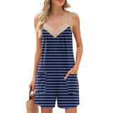 Purpdrank  Women's Summer Jumpsuit Shorts,Printed Fashionable Casual Sleeveless Jumpsuit Shorts Rompers With Pockets
