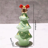 Purpdrank  Creative and cute ceramic bow bell star Christmas tree ceramic ornaments, home Christmas decorations, Christmas decoration gifts