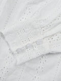 Purpdrank  Cotton White Blouses Shirts for Women Top Cosy Whole Piece Floral Embroidery Long Sleeves Blouse Spirng Summer Boho Beach Blusas
