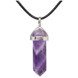 Purpdrank - Hexagonal Pointed Reiki Chakra Stone Pendant Necklace Women Girl  Jewelry 18inch Chain chunky Pendants