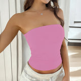 Purpdrank   Strapless Tank Tops Women Backless Y2K Sexy Vest Tops Fashion Casual Elegant Sleeveless Basic Crop Top Summer New