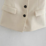 Purpdrank  Elegant Solid 2 piece Pant Sets 2025 Button Strapless Sexy Tank Tube Tops + Straight Leg Slit Trouser Female Chic Streetwear