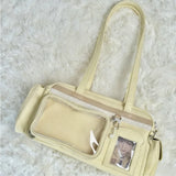 Purpdrank  Sweet One Shoulder Tote Ita Bag Women's Fashionable Versatile Y2k Multi Style Large Capacity Transparent Outer Bag Crossbody Bag