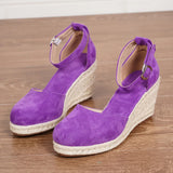Purpdrank  15 Colors Big Size 43 Summer Bohemian Espadrilles Sandals Women Beach Vacation Shoes Comfy Walk High Heels Wedges Sandals