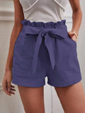Purpdrank   Shorts Women Bow Tie Lace Up Wide Leg Shorts High Waist Pockets Casual Streetwear Summer New Fashion Loose Shorts