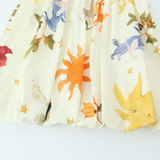 Purpdrank  Spring New Women's Fashion and Elegance Slim Fit Versatile Printed Loose Strap Short Dress