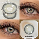Purpdrank  2Pcs Soft Lenses Blue Contacts Gray Lenses Yearly Fashion Color Contact Lenses for Eyes Beauty Eye Color Makeup Pupils