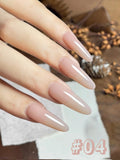 Purpdrank  10ML 6-Color God Girl Nail Polish Gel Nude Pink Glitter Gel Varnish Soak Off UV/LED Gel Polish For Manicure Home Salon DIY