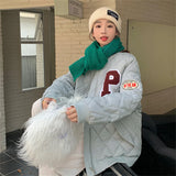 Purpdrank  Korean Vintage Parkas Jacket Women Winter New Loose Warm Thick Zipper Coat Fashion Casual All Match Streetwear Jacket Female