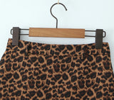 Purpdrank  Y2K High Waist Brown Leopard Print Mini Skirt With short lining Sexy A-line Package Hips Mini Short Skater Party Femme